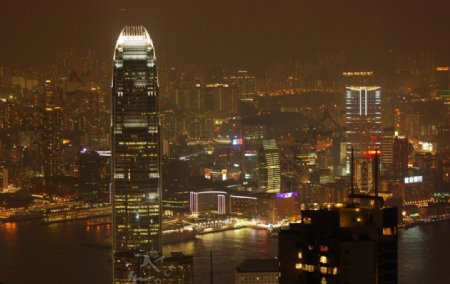 香港建筑夜景图片