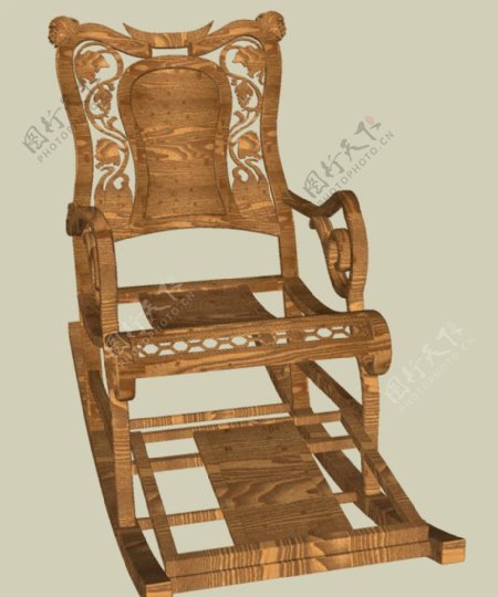 中式摇椅图片