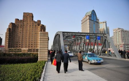 上海外白渡桥上海大厦图片