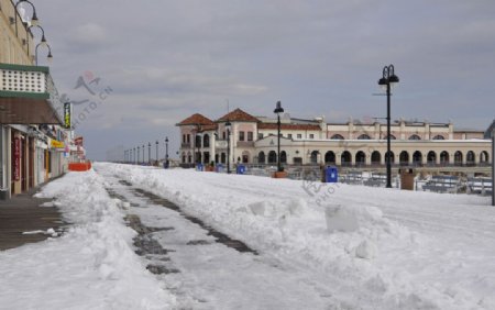 冬季的街道图片