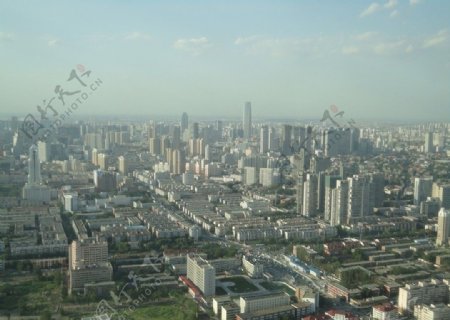 天津电视塔上鸟瞰图片