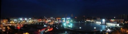 运城南风广场夜景图片