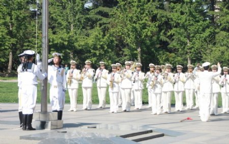 海军升旗仪式图片