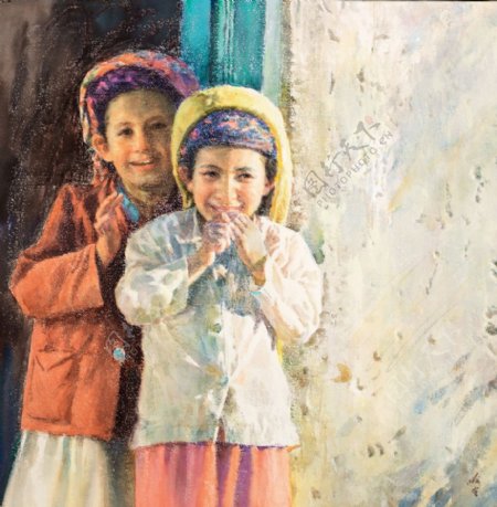 两个塔吉克族女孩图片