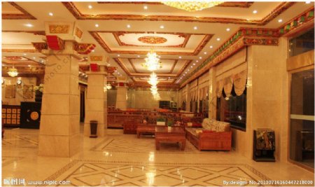 藏式酒店大厅图片