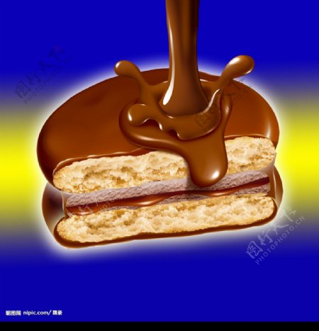 双层夹心巧克力食品广告图片