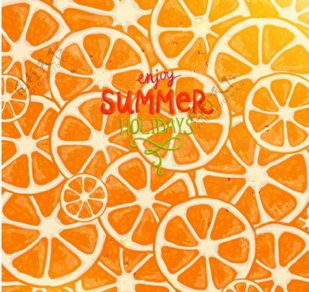 夏季柠檬背景图片