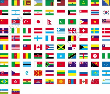 世界各国的国旗矢量图片