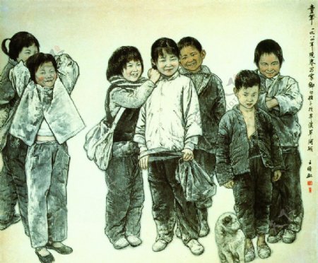 王盛烈中国画作品童年图片