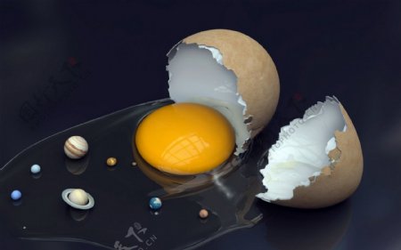 鸡蛋太阳系图片