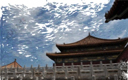 原创鼠绘北京故宫大殿图片