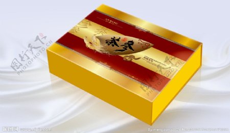 精品茶参包装盒平面图图片