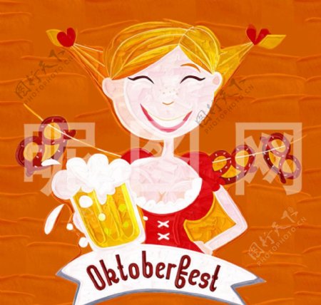 油画德国慕尼黑啤酒节图片