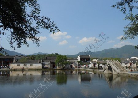 宏村风景图图片