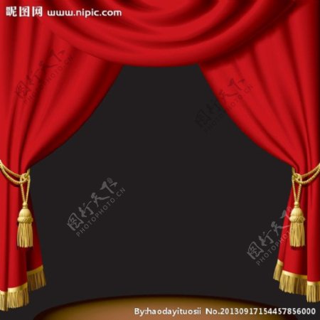 帷幕舞台窗帘背景图片