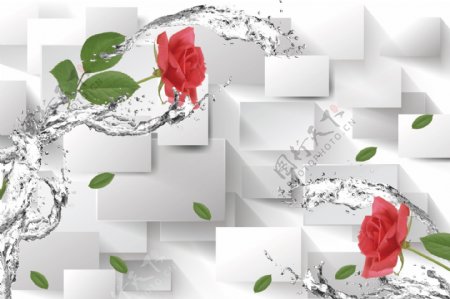 3D玫瑰图片