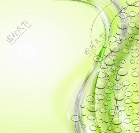 绿色动感线条水珠水滴图片