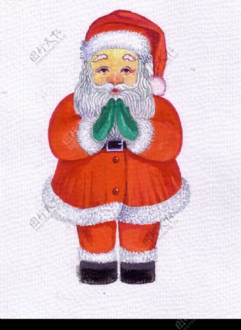 手绘圣诞老人图片