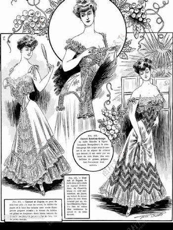 1904年欧洲时尚女性服装杂志图片