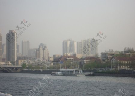 天津海河风景建筑图片