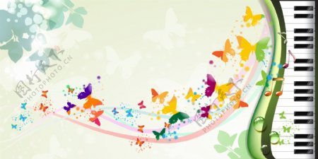蝴蝶花纹花卉背景图片