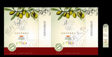 橄榄油包装瓶标设计ai图片