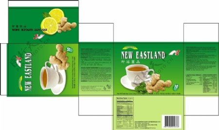 姜茶盒子包装设计图片