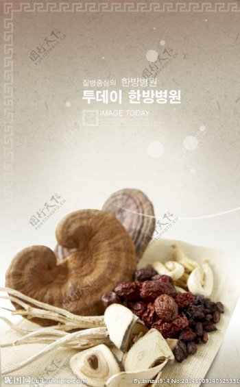 韩国中草药海报图片