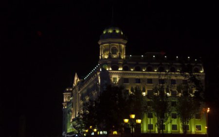 哈尔滨中央大街夜景图片
