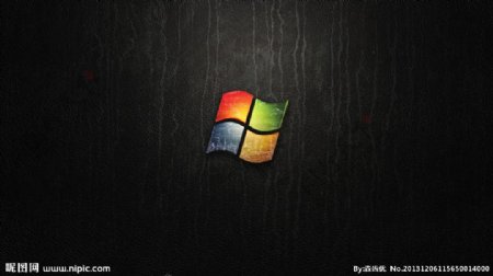 黑色微软皮质桌面图片