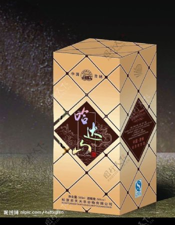 哈达山酒盒图片