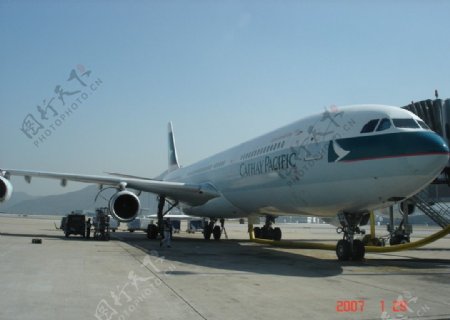国泰航空飞机图片