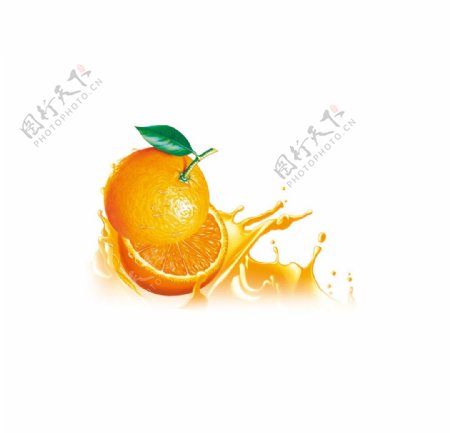 橙子扔进橙汁里图片