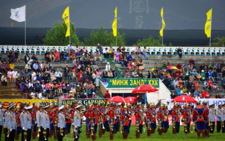 蒙古国运动会上的仪仗队图片
