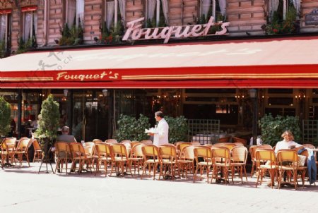 欧洲室外咖啡店图片