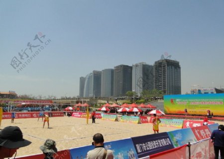 沙滩排球赛图片