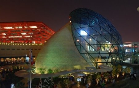 上海世博会以色列馆及夜景图片