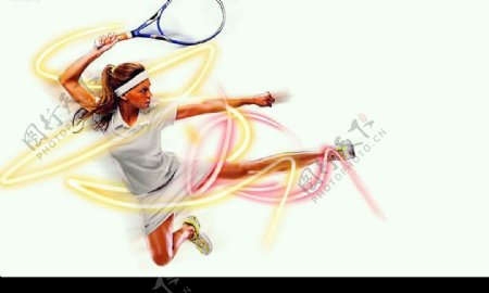 网球女图片