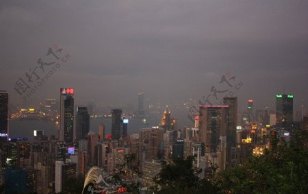 香港夜景太平山顶图片