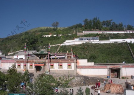 西藏藏族寺庙建筑群图片