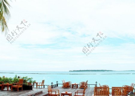 椰岛风情摄影图JPG图片
