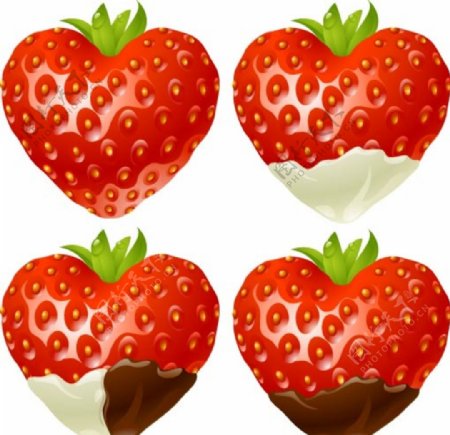 草莓巧克力素材图片