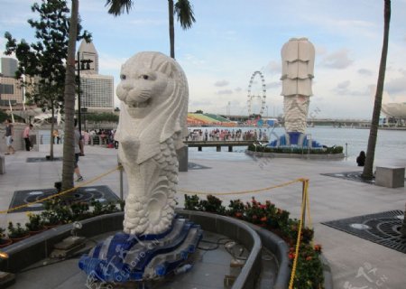 新加坡滨海湾一角图片