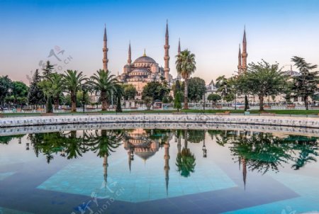 土耳其蓝色清真寺图片