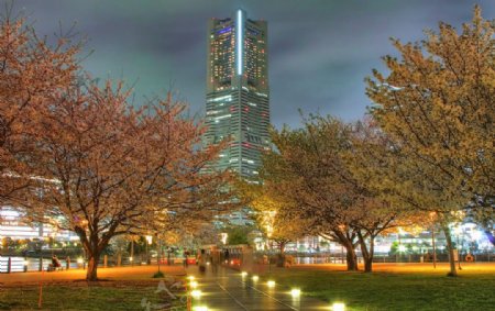 横滨地标大厦夜景图片