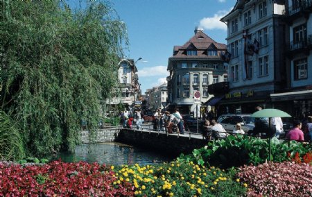 瑞士因特拉肯街景图片