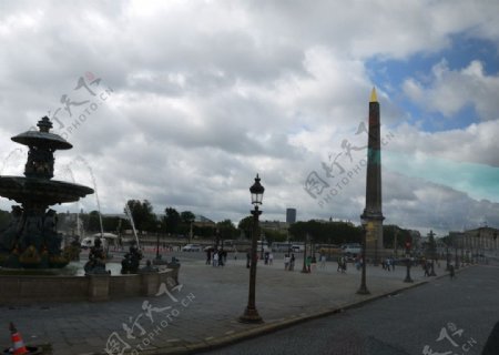 巴黎街景协和广场图片