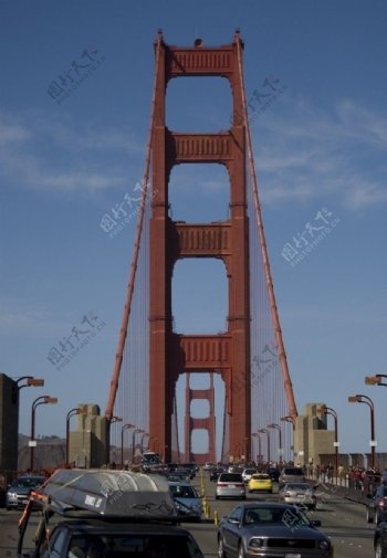 旧金山金门大桥桥面图片