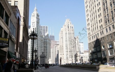 芝加哥密歇根大道街景图片
