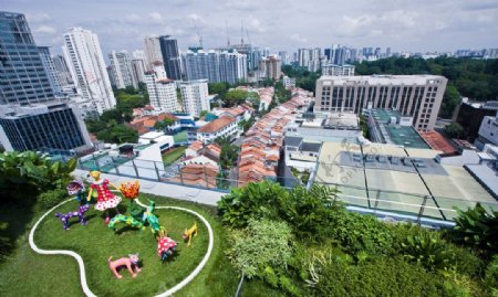新加坡乌节路上的大楼屋顶花园图片